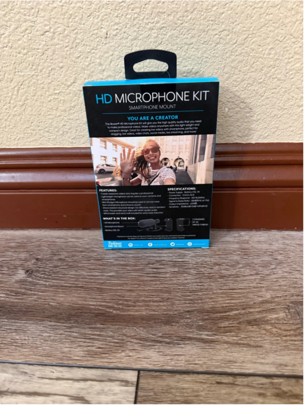 NEW Bower HD Microphone Kit for Smartphones, One Size, Black and Grey